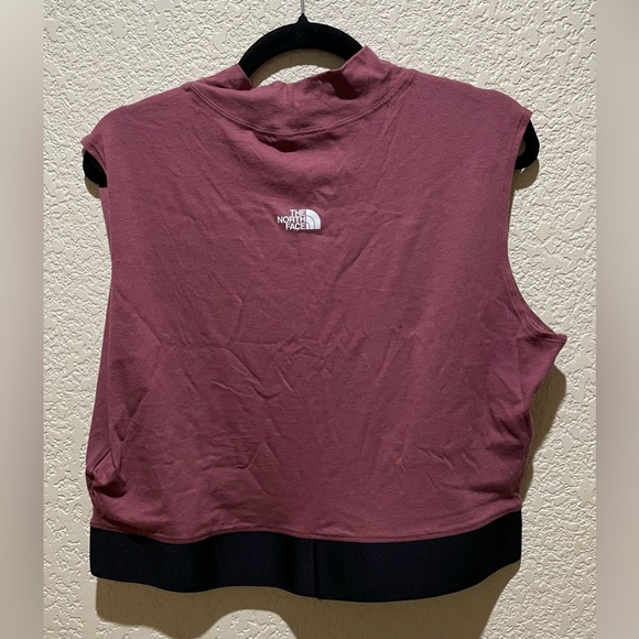 NWT The North Face Coordinates Tank TNF Wild Ginger Sleeve Crop Size XL - Picture 2 of 4